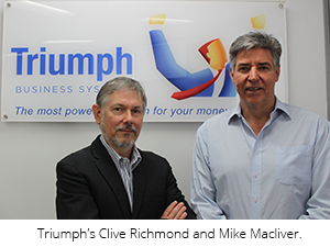 Triumph’s Clive Richmond and Mike Macliver