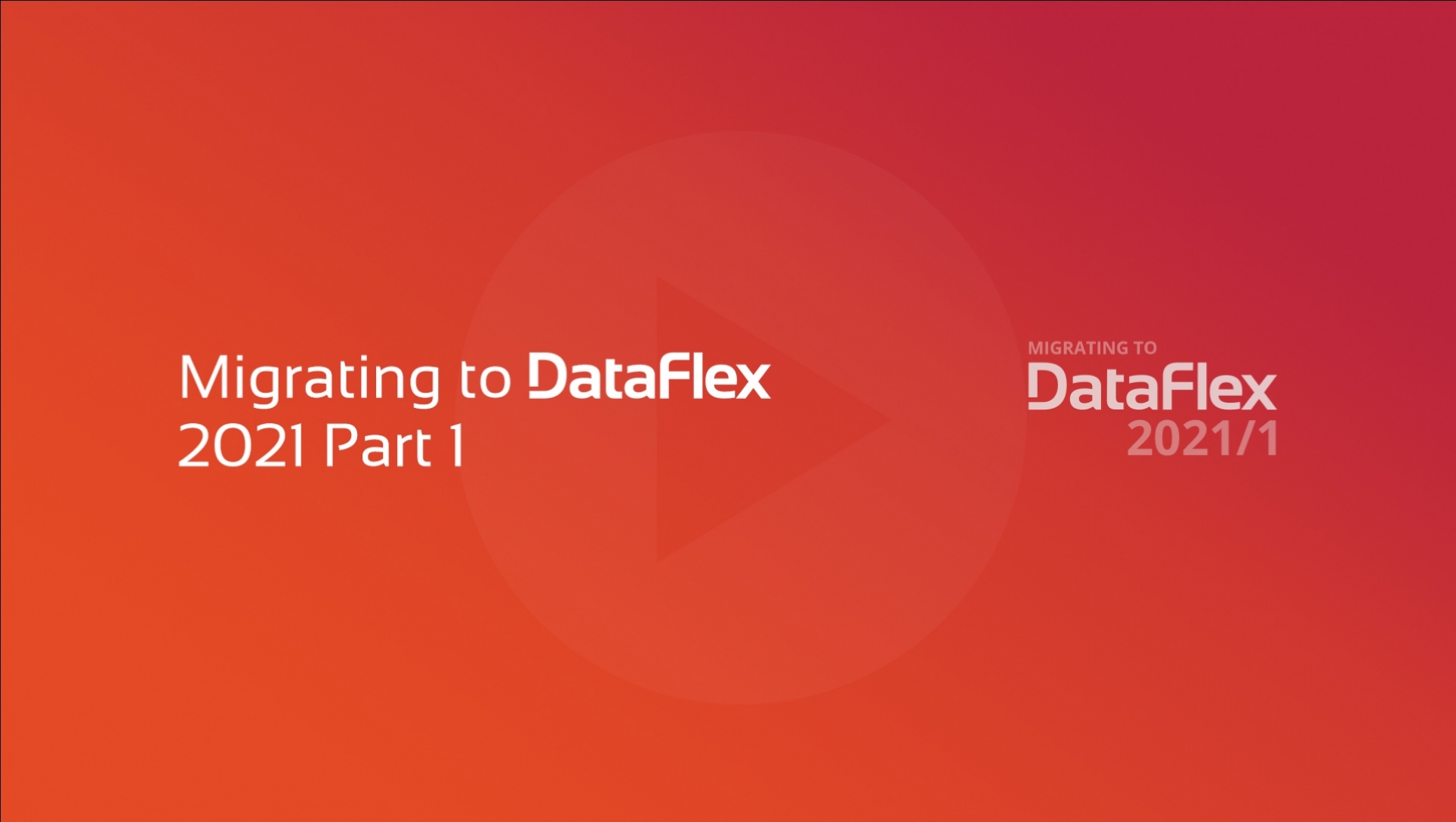 Migrating to DataFlex 2021 Part 1