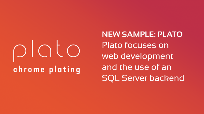 New sample DataFlex WebApp: Plato