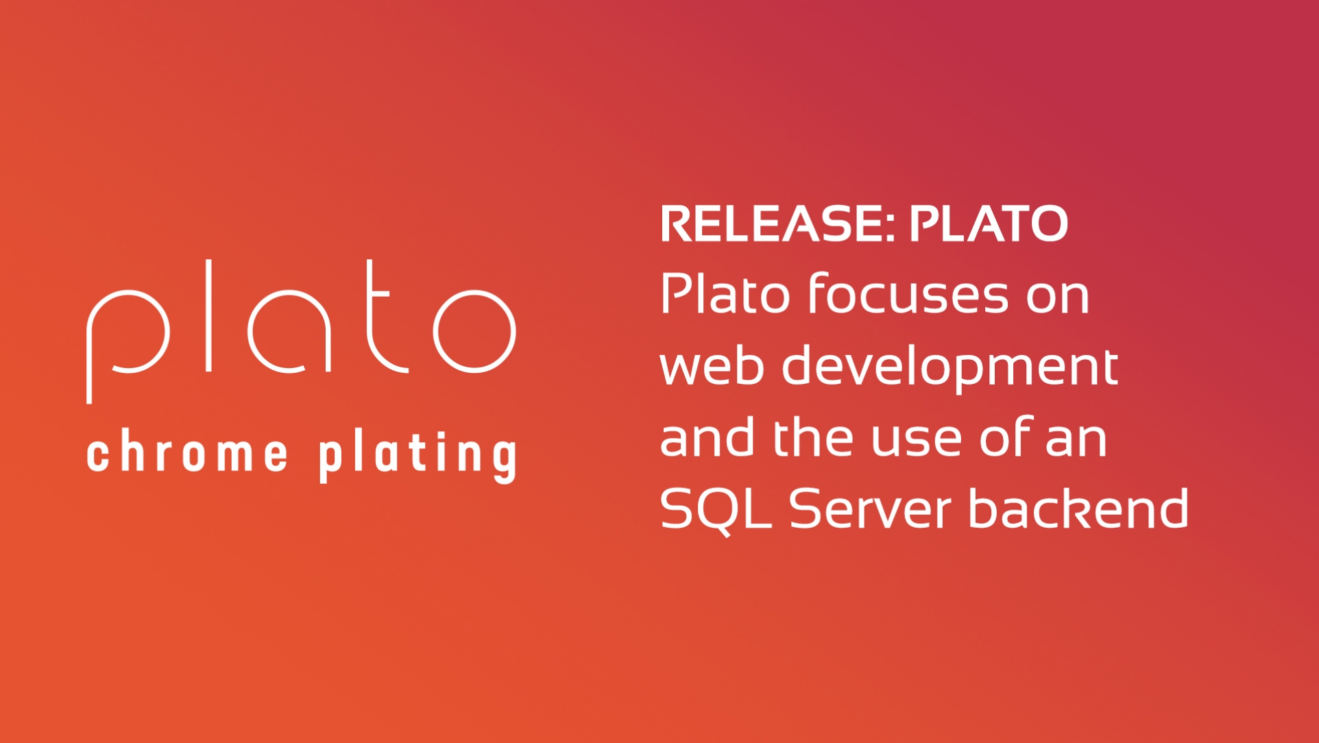 Plato Sample DataFlex App Released!