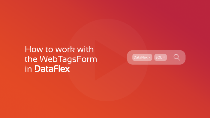 How to work with the WebTagsForm