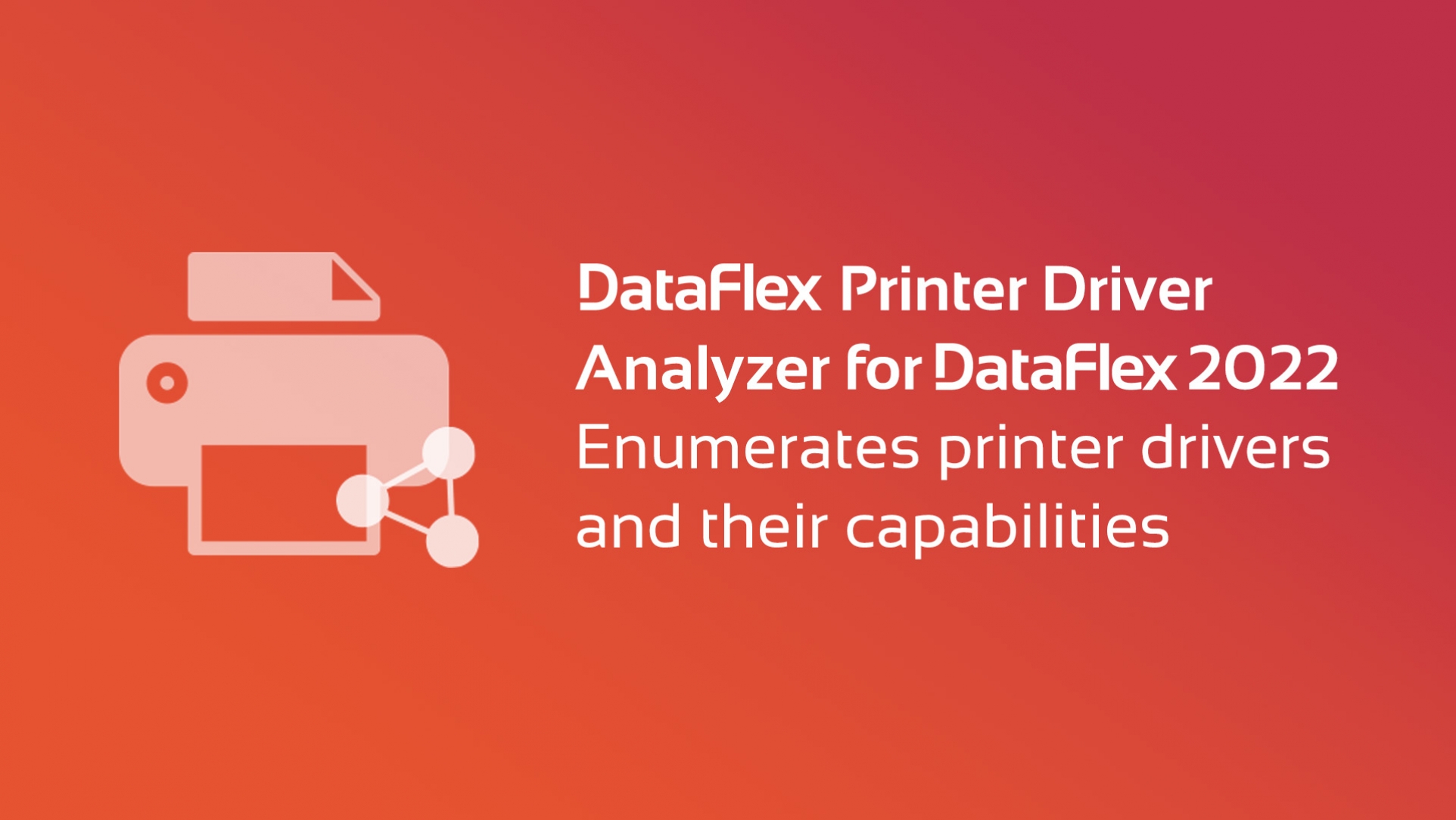 DataFlex Printer Driver Analyzer