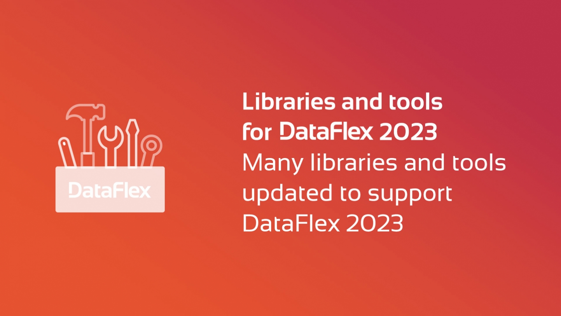Libraries and tools DataFlex 2023 graphic